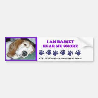 IK BEN BASSET HOREN ME SNORE BUMPERSTICKER