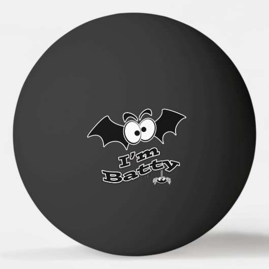 Ik ben Batty Crazy Eyes Pingpongbal (Voorkant)