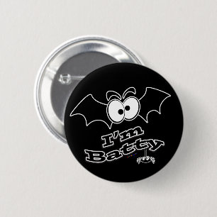 Ik ben Batty Crazy Eyes Ronde Button 5,7 Cm