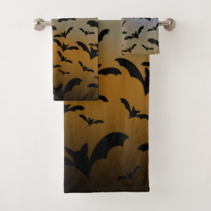 Ik ben Batty gegaan voor Black Bats &  Moonlight Bad Handdoek