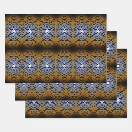 Ik ben Batty gegaan voor Black Bats &  Moonlight Inpakpapier Vel (Set)