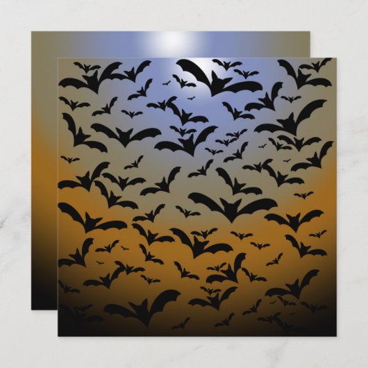 Ik ben Batty gegaan voor Black Bats & Moonlight Kaart (Voorkant / Achterkant)