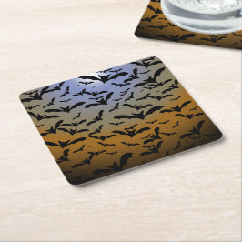 Ik ben Batty gegaan voor Black Bats &  Moonlight Kartonnen Onderzetters