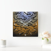 Ik ben Batty gegaan voor Black Bats &  Moonlight Vierkante Klok (Huis)