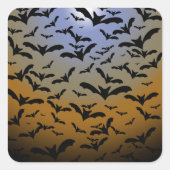 Ik ben Batty gegaan voor Black Bats & Moonlight Vierkante Sticker (Voorkant)