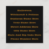 Ik ben Batty gegaan voor Black Bats &  Moonlight Vierkante Visitekaartje (Achterkant)