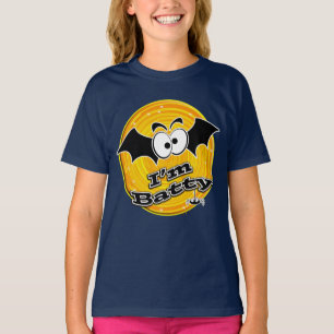 Ik ben Batty Oranje en Yellow Swirl T-shirt