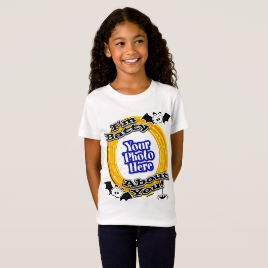 Ik ben Batty over je gekke ogen foto wit T-shirt (Voorkant volledig)