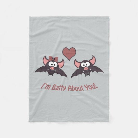 Ik ben Batty over jou. Fleece Deken (Voorkant)
