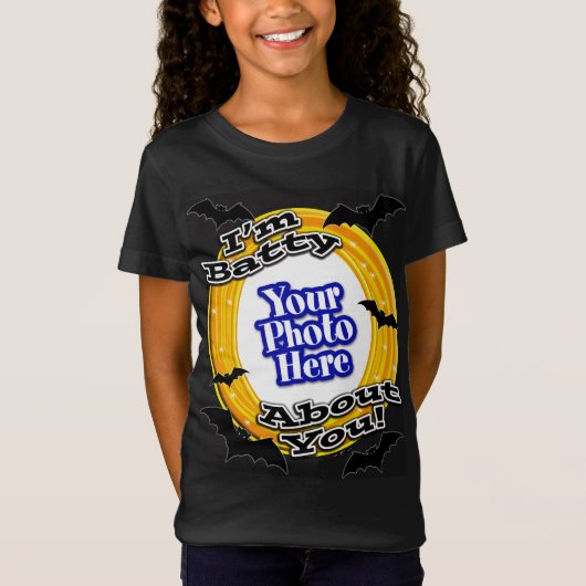 Ik ben Batty over jou Foto Enge vleermuizen Zwart T-shirt (Voorkant)