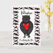 Ik ben Batty voor je Valentijnsdag Kaart (Gele Bloem)