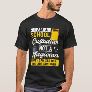 Ik ben beheerder van de school, geen goochelaar t-shirt