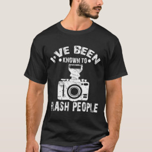 Ik ben bekend met Flash People Fotograaf T-shirt