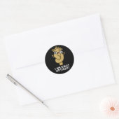 Ik ben bekend om de schimmelloze pun Dark BG Ronde Sticker (Envelop)