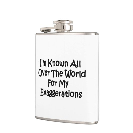 Ik ben bekend over de hele wereld heupfles (Links)