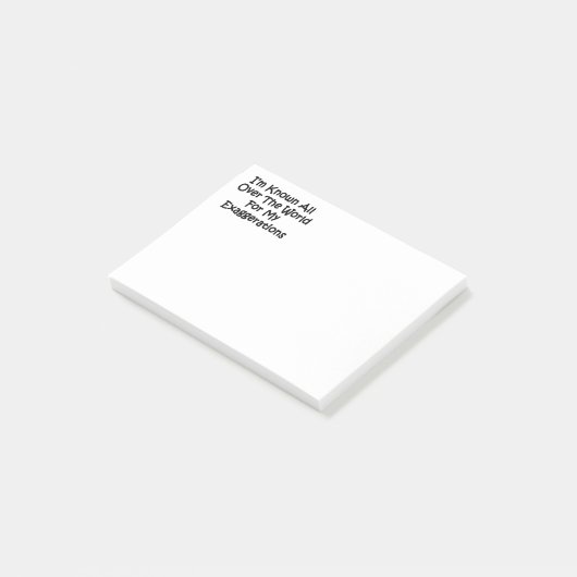 Ik ben bekend over de hele wereld post-it® notes (Schuin)