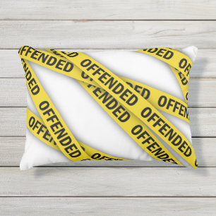 Ik ben beledigd politie tape niet kruisen buitenkussen