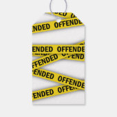 Ik ben beledigd politie tape niet kruisen cadeaulabel (Achterkant)