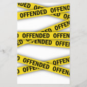 Ik ben beledigd politie tape niet kruisen flyer (Achterkant)