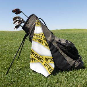 Ik ben beledigd politie tape niet kruisen golfhanddoek