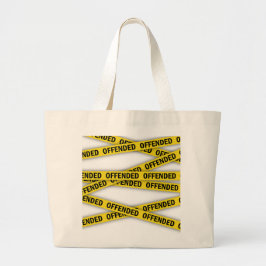 Ik ben beledigd politie tape niet kruisen grote tote bag