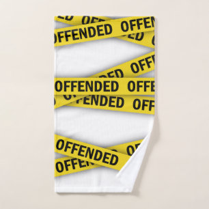 Ik ben beledigd politie tape niet kruisen handdoek