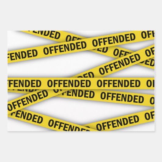 Ik ben beledigd politie tape niet kruisen inpakpapier vel (Voorkant)