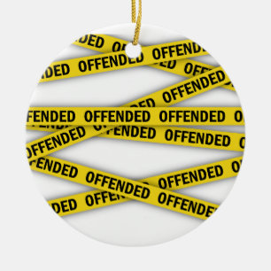 Ik ben beledigd politie tape niet kruisen keramisch ornament