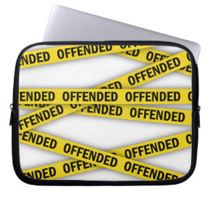 Ik ben beledigd politie tape niet kruisen laptop sleeve