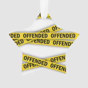 Ik ben beledigd politie tape niet kruisen ornament