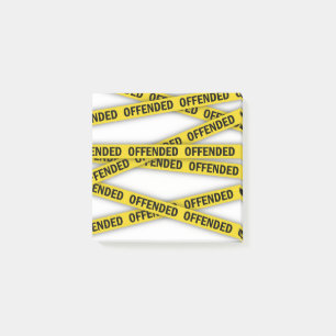 Ik ben beledigd politie tape niet kruisen post-it® notes