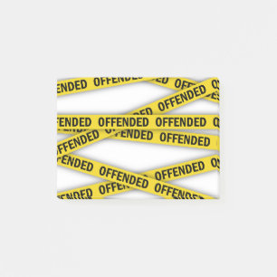 Ik ben beledigd politie tape niet kruisen post-it® notes