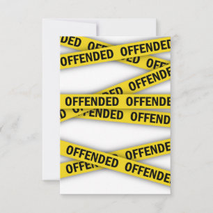 Ik ben beledigd politie tape niet kruisen RSVP kaartje