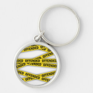 Ik ben beledigd politie tape niet kruisen sleutelhanger