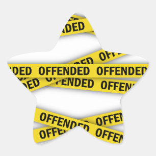 Ik ben beledigd politie tape niet kruisen ster sticker