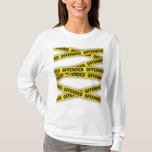 Ik ben beledigd politie tape niet kruisen t-shirt