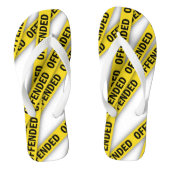 Ik ben beledigd politie tape niet kruisen teenslippers (Voetbed)