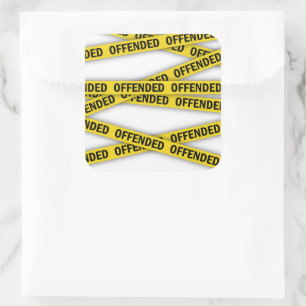 Ik ben beledigd politie tape niet kruisen vierkante sticker