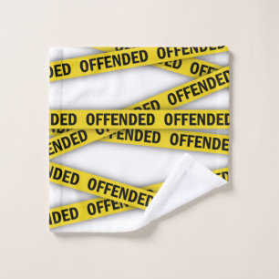 Ik ben beledigd politie tape niet kruisen washandje