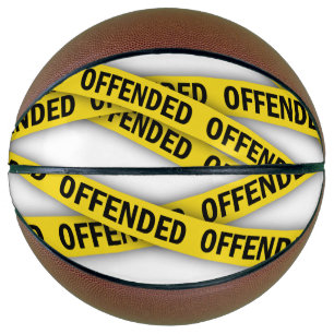 Ik ben beledigd politielint niet oversteken basketbal