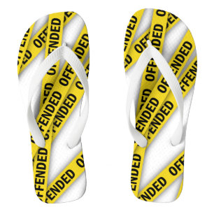 Ik ben beledigd politielint niet oversteken teenslippers