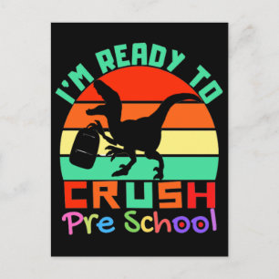 IK BEN BEREID OM DE KRUIDENCHOOL - COOL DINOSAUR T BRIEFKAART