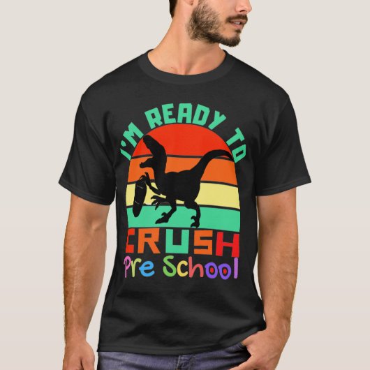 IK BEN BEREID OM DE KRUIDENCHOOL - COOL DINOSAUR T T-SHIRT (Voorkant)