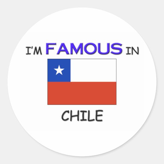 Ik ben beroemd in CHILE Ronde Sticker (Voorkant)
