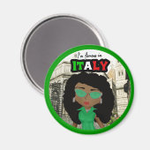 Ik ben beroemd in Italië Diva -Dark Magneet (Voorkant / Achterkant)