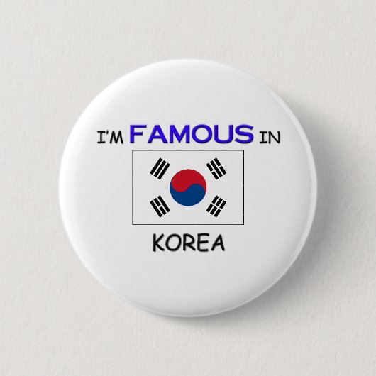 Ik ben beroemd in KOREA Ronde Button 5,7 Cm (Voorkant)
