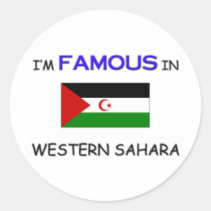 Ik ben beroemd in WESTERNE SAHARA Ronde Sticker
