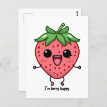 Ik ben Berry Happy schattige kawaii aardbei spring