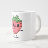 Ik ben Berry Happy schattige kawaii aardbei spring Grote Koffiekop (Voorkant rechts)