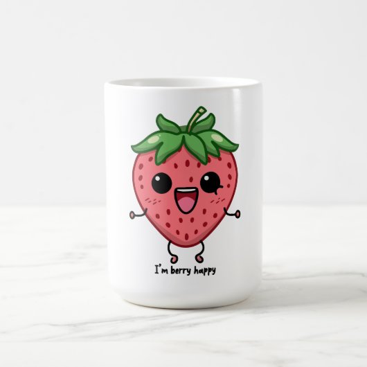 Ik ben Berry Happy schattige kawaii aardbei spring Koffiemok (Center)